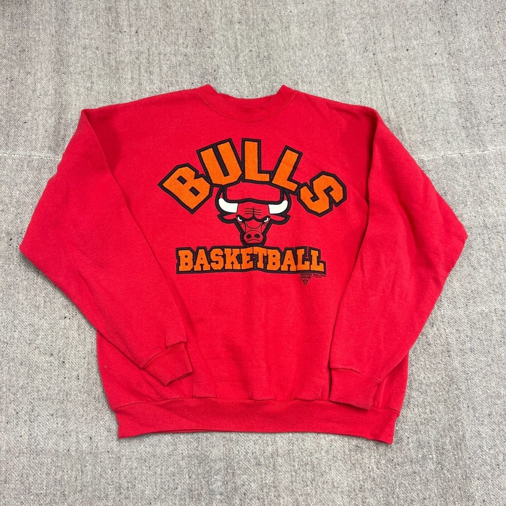 Vintage Chicago Bulls Sweatshirt Mens XL Red 1990s NBA